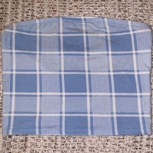 Blue & White Crop Top